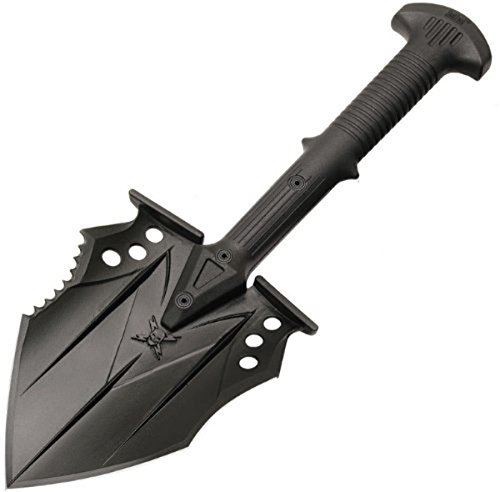 M48 Kommaddo Taktische Survival-Schaufel mit Gürteltasche - Tactical Shovel, Schwarz