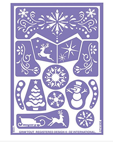 GRIM'TOUT - Schablone, Farbe Violett, GT41936