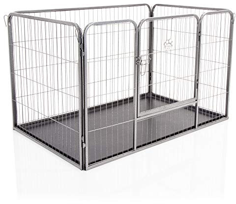 Playpen Heavy Duty Puppy Dog Crate by Cozy Pet 75.5cm High, 4 Models Size Large - Rabbit Run Enclosure Dog Cage Whelping Box with Heavy Duty ABS Floor HDDP03