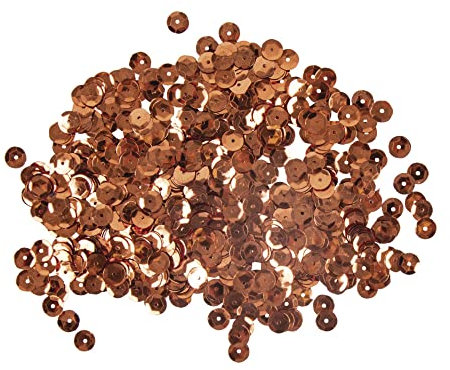 Rayher 3927024 Pailletten, gewölbt, 6 mm ø, SB-Box 4000 Stück, kupfer