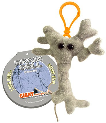 GIANT Microbes (Riesenmikroben) Plüsch Schlüsselanhänger: Brain Cell / Gehirnzelle (Neuron)