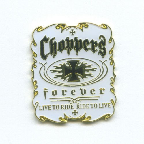 hegibaer Choppers Forever Biker Motorrad Fan Metall Button Badge Pin Pins Anstecker 0035