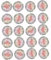 40 x Self Adhesive Round Diamante Rhinestones Acrylic Crystals Stick on Gems for Card Making (Pink)