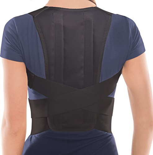 TOROS-GROUP Geradehalter zur Haltungskorrektur/Rückenstützgürtel/Schultergurt/Rückenstütze/Gerader Rücken/Rückenbandage für perfekte Haltung X-Small Schwarz