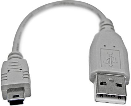StarTech.com Câble USB 2.0 A vers Mini B de 15 cm - Cordon USB A vers USB Mini B - M/M (USB2HABM6IN)