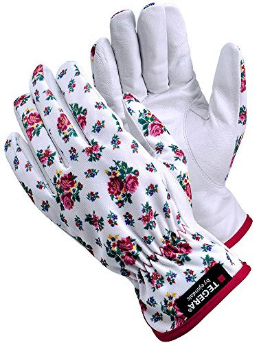 Ejendals Lederhandschuh Tegera 90014, Größe 8, 1 Stück, rot/weiß, 90014-8