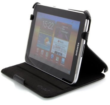 StilGut® UltraSlim Case, custodia con funzione di supporto per Samsung Galaxy Tab 2 7.0, nero