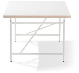 Kinderschreibtisch Eiermann- Tischplatte Melamin weiß 150cm x 75cm Weiss