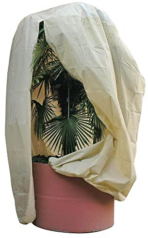 NOOR Premium Winterschutz-Haube PRO XXXXL 250 x 350cm mit Reißverschluss & Zugband I Frostschutzhaube für Pflanzen I Winterschutz für Pflanzen Überwinterung I Pflanzenvlies/Winterschutzvlies I Beige