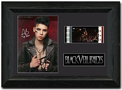 Gerahmtes BIld von Andy Biersack, Black Veil Brides, 35 mm, mit Filmzelle, atemberaubendes Sammlerstück, Signiert, S1