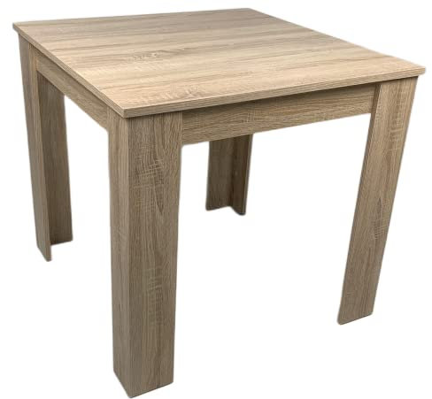 Möbel SD Esstisch Dani Sonoma Eiche hell Sägerau 80x80
