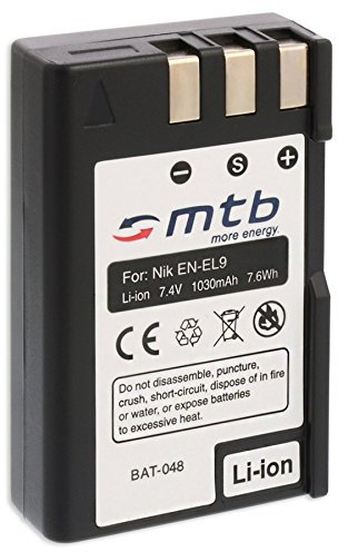 Batteria EN-EL9 Compatibile con Nikon D40, D40x, D60, D3000, D5000
