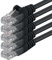 2m - nero - 5 pezzi - Rete Cavi Cat6 CAT 6 | 250MHz | non contiene alogeni | compatibile con CAT 5e / CAT6a / CAT7 | 10 / 100 / 1000 / 10000 Mbit / s | per switch, router, modem, Patchpannel, Access Point, pannelli di permutazione