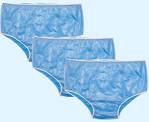 Gadget Planet - Pantalones impermeables para adultos (grande), paquete de 3 - Pañales para incontinencia para adultos hechos de 100% vinilo, se mantienen cómodos y secos