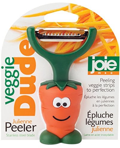 Joie Kitchen Gadgets Veggie Dude Julienne Peeler, Orange, 4 Inches