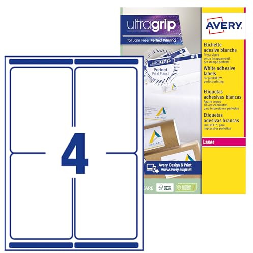 Avery L7 Etiketten 99.1 x 139 Bianco