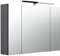 Posseik Spiegelschrank, MDF, anthrazit, 90.0 cm l x 20.5 cm b x 68 cm h