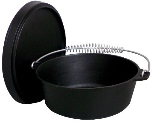 King Kooker Pre-seasoned Outdoor Cast Iron Dutch Oven, 8-Quart
