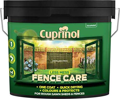 CUPRINOL LESS MESS FENCE CARE WOODLAND GREEN 9 LITRES