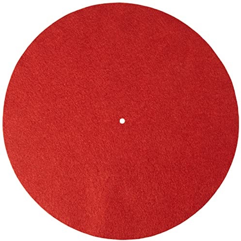 Pro-Ject Felt Mat 300mm Rosso Scuro - Qualità del suono migliorata, compatibilità universale, protezione dei dischi - Rosso Scuro