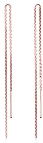 Elli Ohrringe Damen Panzer Hänger Filigran in 925 Sterling Silber Rosévergoldet