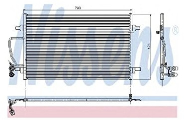 NISSENS Kondensator, Klimaanlage 94345 | Kompatibel mit: AUDI A8 D2