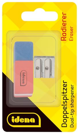 Idena 522073 - Radierer und Doppelanspitzer, 2- teilig, 1 Set