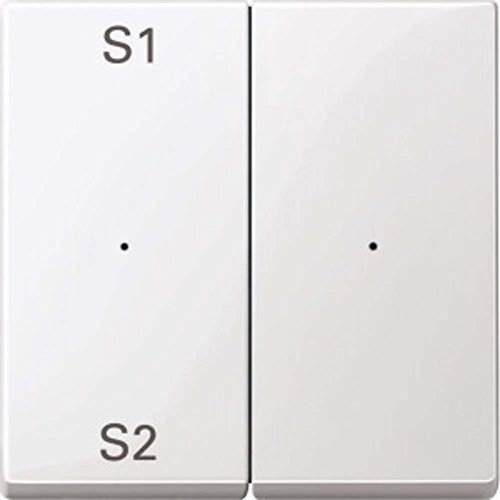Merten MEG5226-0325 Wippen für Taster-Modul 2fach (Szene1/2, blank), aktivweiß glänzend, System M