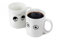 Animierte Tee Tasse Kaffeetasse wärmeempfindlicher Retro Kaffeebecher mit Thermoeffekt Farbwechsel Motivwechsel (Wake Up)