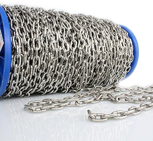 50 Meter Kette 2 mm - langgliedrig DIN 763 Edelstahl A4