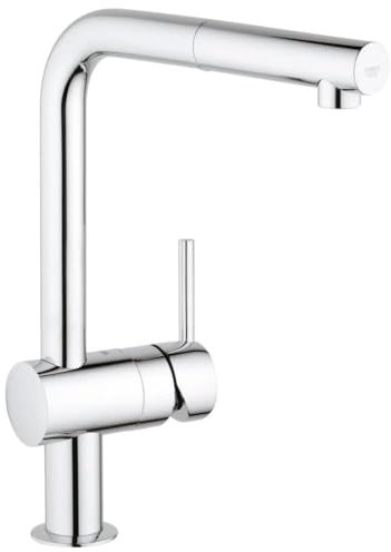 Grohe Minta 32168000 Mitigeur monocommande avec bec mousseur extractible DN 15 Chromé