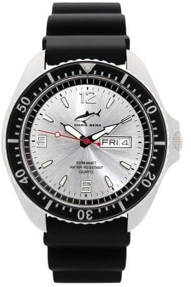 Chris Benz One Man CBO-SI-SW-KB Elegante Herrenuhr Taucheruhr