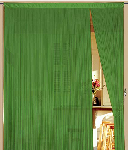 Kaikoon Fadenvorhang Grün 90 cm x 240 cm (BxH) B1 schwer entflammbar Messebau & Events