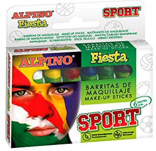 Alpino Estuche de Maquillaje Facial Sport | Pintacaras Infantil | Pinturas para la Cara para Niños | Barritas de Pintura Facial para Disfraces | Face Stick para Fiestas, Carnaval o Halloween