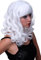 WIG ME UP - Faschingsperücke Perücke Karneval Locken Lang Pony Vamp Diva Weiß LM-142-P60
