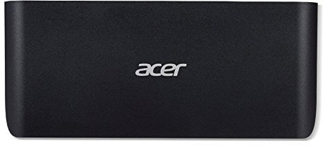 Acer, docking station per USB di tipo C, con porta per schermo (4k), porta HDMI (4k), porta audio, porta Ethernet Gigabit, 2 porte USD 3.1, 3 porte USB 3.0, porta audio, colore nero