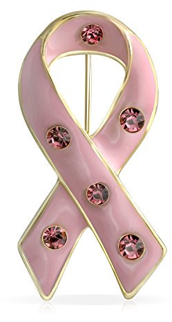 Kristallakzent Emaille Prävention Und Bewusstsein Rosa Schleife Unterstützung Der Sache Brustkrebs Überlebende Brosche Für Frauen Silber Gold Plattiert