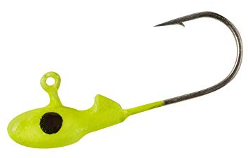 Crappie Pro Mo' Glo Glow-in-The-Dark Jig Heads for Soft Plastic Crappie Fishing Baits, Pack of 10