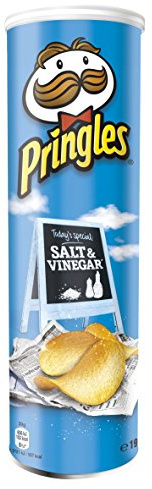 Pringles Salt and Vinegar Crisps 190 g (Pack of 6)