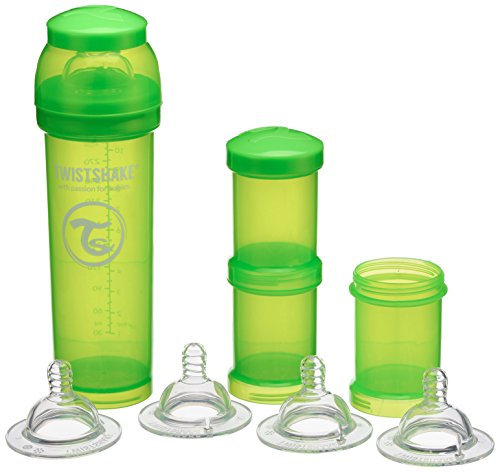Vital Innovations 78102 Twistshake Trinkflasche-Set 330 ml, grün