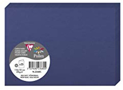 Clairefontaine 2368C Packung mit 25 Doppelkarten Pollen, 210g, in Format C6, 110 x 155mm, königsblau