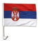 Autofahne Autoflagge Serbien mit Wappen - 30 x 40 cm