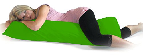 Dukal | Bezug für Seitenschläferkissen | 40 x 120 cm | aus hochwertigem DOPPEL-Jersey | 100% Baumwolle | Farbe: apfelgrün