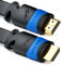 deleyCON 10m Cable Plano HDMI - Compatible con HDMI 2.0 a 1.4 - UHD 4K 3D 1080p 2160p ARC - Alta Velocidad con Ethernet - Negro