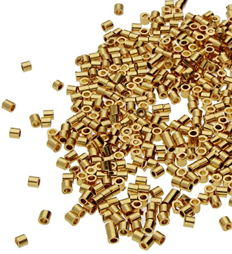 Beadsmith Tube Crimp 1.5mm Gld Plt 1/2 Oz. Appx 800 Pcs