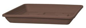 Blim Soucoupe carrée pour Pot de Fleurs Marron foncé 50 x 50 cm
