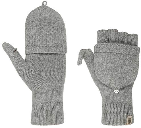 Roeckl Strickhandschuhe Fingerlose Handschuhe Merino Winterhandschuhe (One Size - hellgrau)