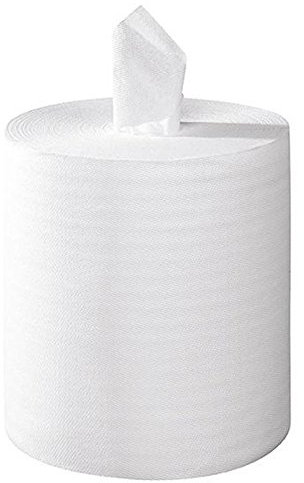 Essuie-mains gauffrés blanc 2x18g/m² - Carton de 6 rouleaux - Dévidage central -2 plis - 450 formats 20x25cm - H261GSM- Certifié France Medical Industrie