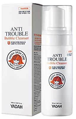 YADAH Anti-Trouble-Bubble-Reiniger 150ml für Pickel, Akne und Mitesser mit Grüntee-Extrakt und Aloe Vera