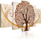 murando - Quadro Albero Astratto 200x100 cm 5 Pezzi Stampa su tela in TNT XXL Immagini Moderni Murale Fotografia Grafica Decorazione da Parete Quadri Componibili marrone nero Amore b-C-0073-b-p